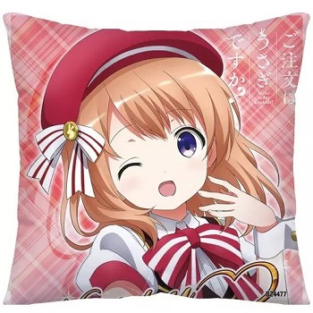 Rabbit House anime two-sided pillow