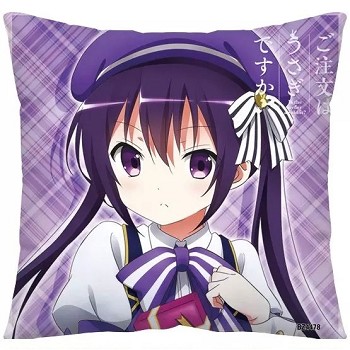 Rabbit House anime two-sided pillow