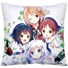 Rabbit House anime two-sided pillow