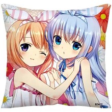 Rabbit House anime two-sided pillow