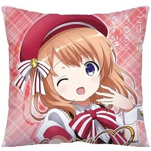 Rabbit House anime two-sided pillow