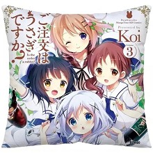 Rabbit House anime two-sided pillow