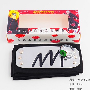 Naruto anime ring+headband a set