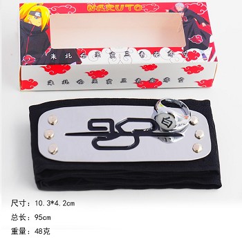 Naruto anime ring+headband a set