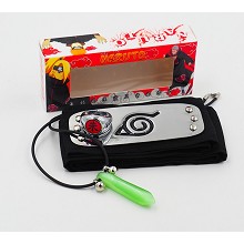 Naruto anime necklace+ring+headband a set