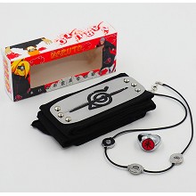 Naruto anime necklace+ring+headband a set