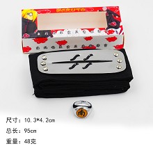 Naruto anime ring+headband a set