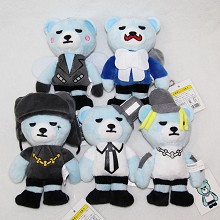 6inches Bigbang bear plush dolls set(5pcs a set)