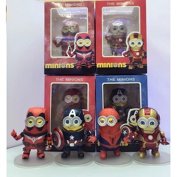 Despicable Me cos Avengers figures set(4pcs a set)