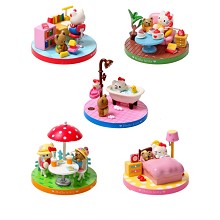 Hello kitty anime figures set(5pcs a set)
