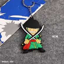 One Piece zoro anime key chain