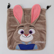 Zootopia anime plush drawstring bag