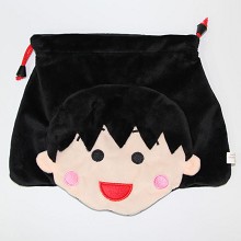 Chi-bi Maruko anime plush drawstring bag