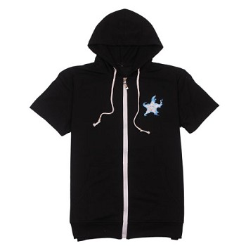 Black rock shooter anime cotton short sleeve hoodie