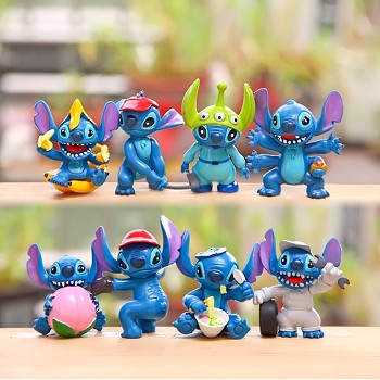 Stitch anime figures set(8pcs a set)