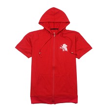 EVA anime cotton short sleeve hoodie