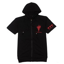 FFF anime cotton short sleeve hoodie