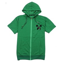 Minecraft anime cotton short sleeve hoodie