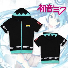 Hatsune Miku anime cotton short sleeve hoodie