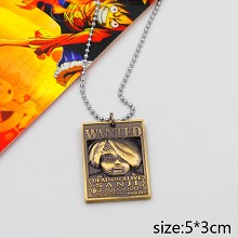 One Piece Sanji wanted anime necklace