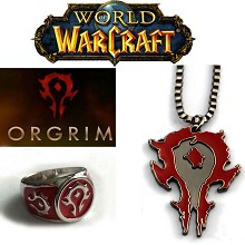 Warcraft ring+necklace