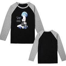 Re:Life in a different world from zero Rem long sleeve cotton t-shirt 