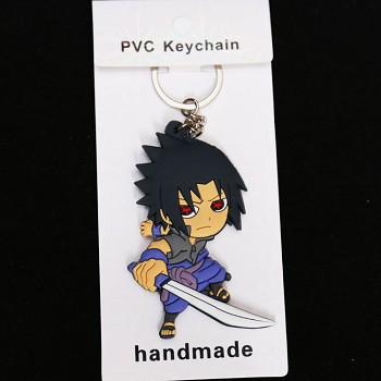 Naruto Sasuke anime two-sided key chain