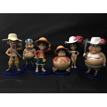 One piece anime figures set(6pcs a set)