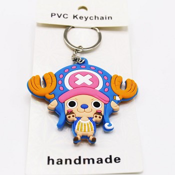 One Piece Chopper anime two-sided key chain