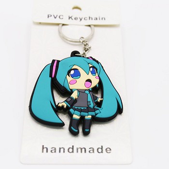 Hatsune Miku anime two-sided key chain