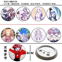 Re:Life in a different world from zero Rem brooches pins(8pcs a set)