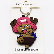 One Piece Chopper anime two-sided key chain