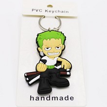 One Piece Zoro anime two-sided key chain