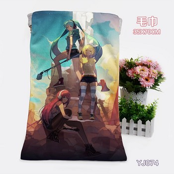 Hatsune Miku anime bath towel