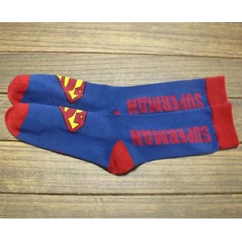 Super man cotton long socks a pair