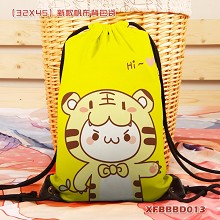 The anime drawstring backpack bag