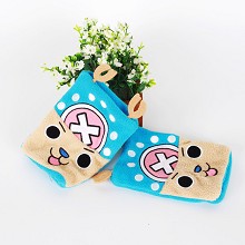 One Piece Chopper anime plush gloves a pair