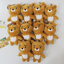 4inches Line brown bear anime plush dolls set(10pc...