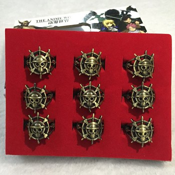 One Piece anime rings set(9pcs a set)