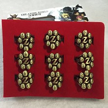 Dragon Ball anime rings set(9pcs a set)