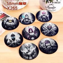 League of Legends brooches pins set(8pcs a set)