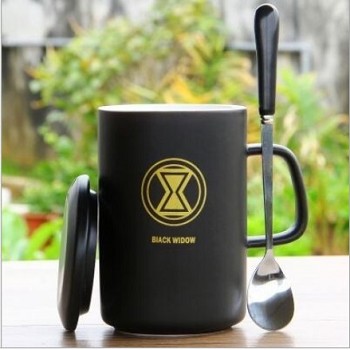 Black Widow anime cup+lid+spoon a set