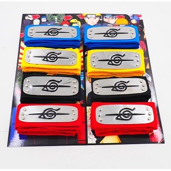 Naruto anime cos headbands set(8pcs a set)