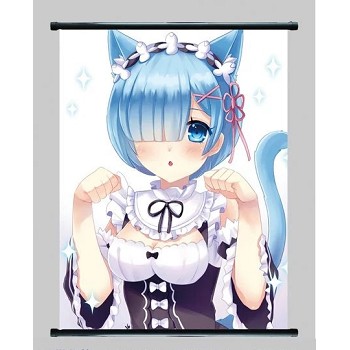 Re:Life in a different world from zero Rem wallscroll