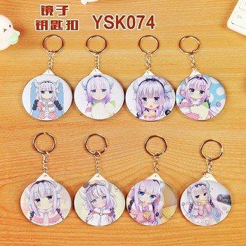 Kobayashi-san Chi no Maid Dragon anime mirror key chains set(8pcs a set)