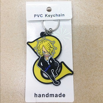 One Piece Sanji anime two-sided key chain