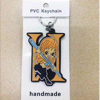 One Piece Nami anime two-sided key chain