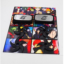 Naruto anime cos headbands+ weapons set(6pcs a set...