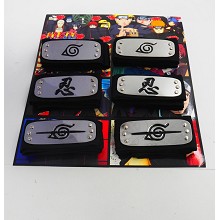 Naruto anime cos headbands set(6pcs a set)