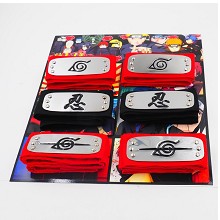 Naruto anime cos headbands set(6pcs a set)